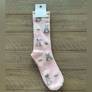 Altar'd State Pink Bunny and Flower Kids Socks